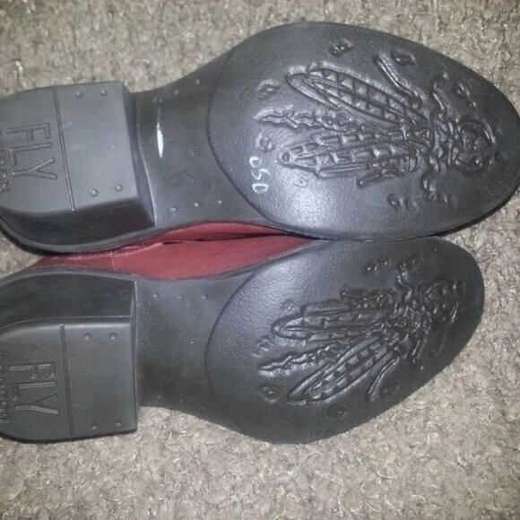 FLY LONDON-Dias Nevada-Brick Leather Back Zip Ankle Boots-Sz 37-NWOB - Picture 7 of 7